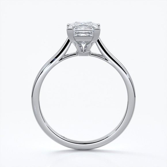 Henrietta Engagement ring princess diamond 4 claw cathedral platinum