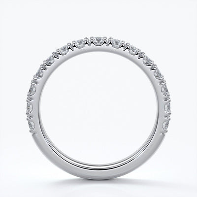 Laura Wedding ring brilliant cut scalloped 2mm 18ct white gold