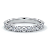 White gold women’s wedding ring with 2mm diamonds around the band
