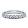 White gold women’s wedding ring with 2mm diamonds around the band
