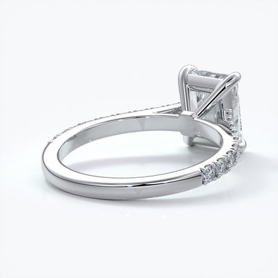 Lucinda Engagement Ring radiant diamond diamond band platinum