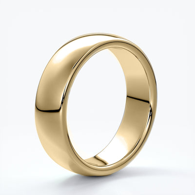 Men's band half round - Platinum