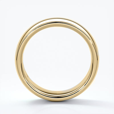 Men's band half round - Platinum