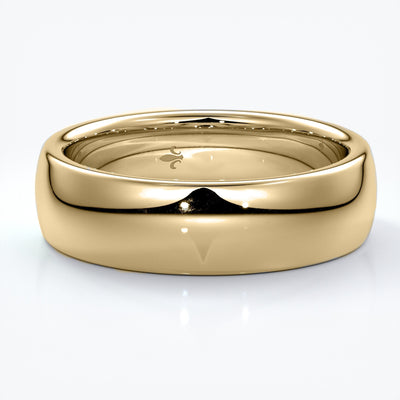 Men's band half round - Platinum