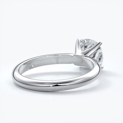 Martha Engagement Ring cushion cut diamond 4 claw platinum