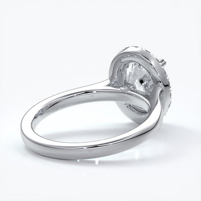 Maya Engagement Ring oval halo 18ct white gold