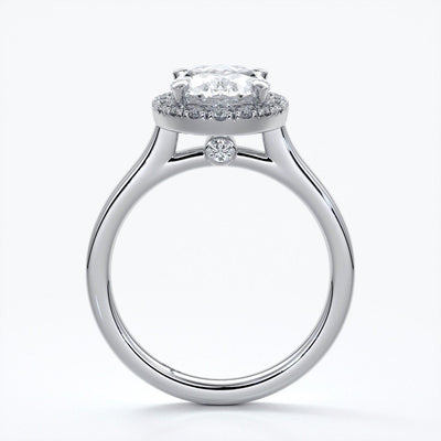 Maya Engagement Ring oval halo 18ct white gold