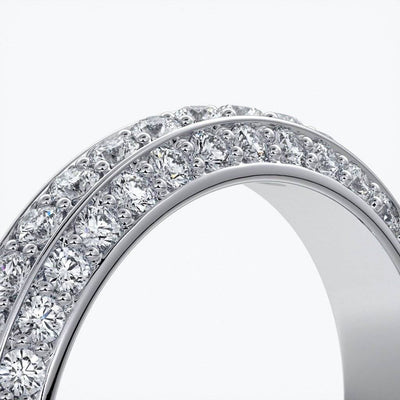 Bevelled edge Diamond wedding band