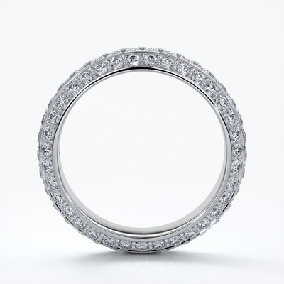 Natalie Wedding ring micro paved diamonds platinum