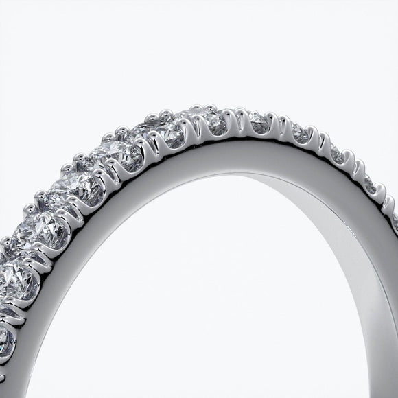 Nicole Wedding ring brilliant cut 1.6mm scalloped eternity 18ct white gold