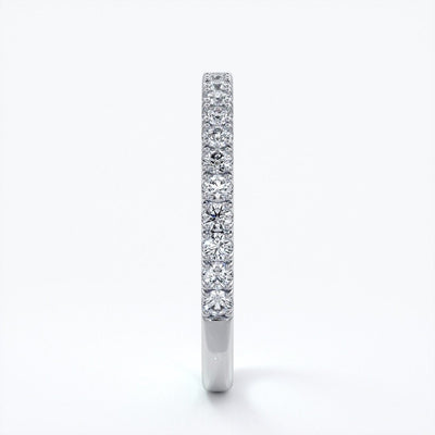 Nicole Wedding ring brilliant cut 1.6mm scalloped eternity 18ct white gold