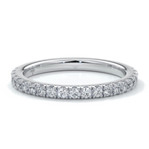 White gold women’s wedding ring with 6mm diamonds around the band