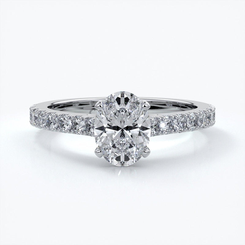 1.0 Carat oval with diamond band