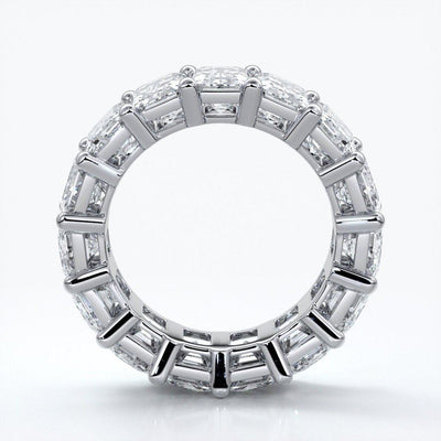 Emerald cut eternity band.