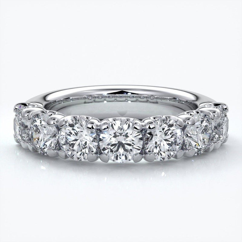 Tulip set wedding band -4mm