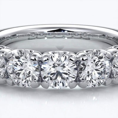 Tulip set wedding band -4mm