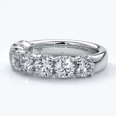 Renee Wedding ring round diamonds scalloped 18ct white gold