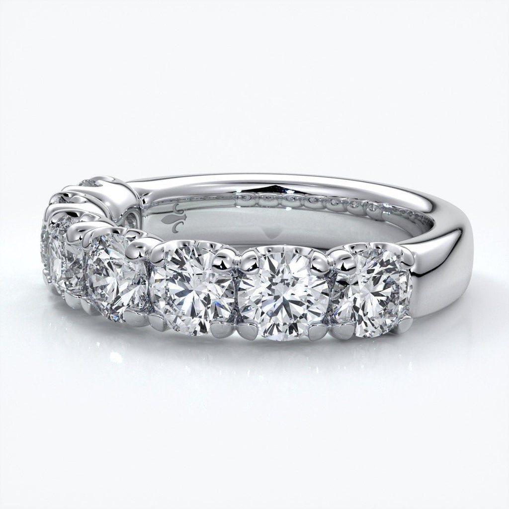 Renee Wedding ring round diamonds scalloped 18ct white gold