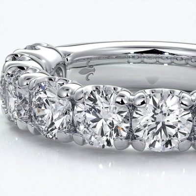 Tulip set wedding band -4mm