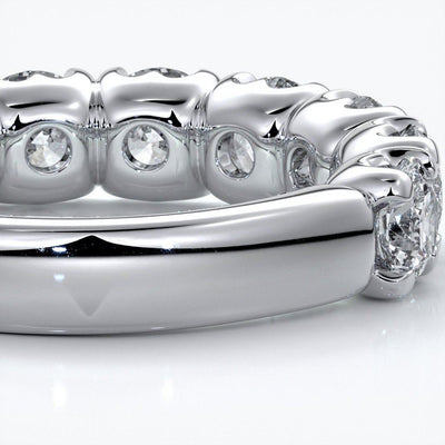 Tulip set wedding band -4mm