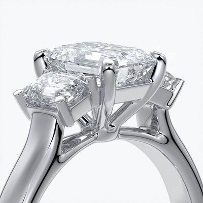 Emerald trilogy 1ct centre