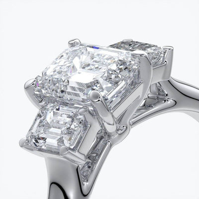 Emerald trilogy 1ct centre