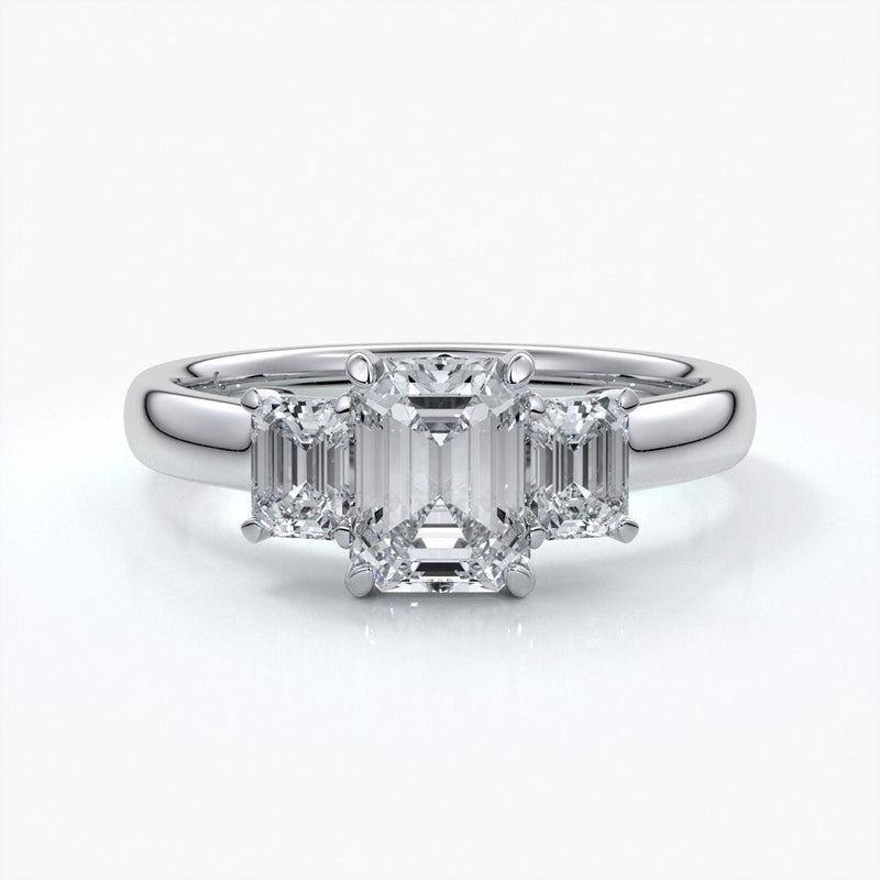 Emerald trilogy 1ct centre