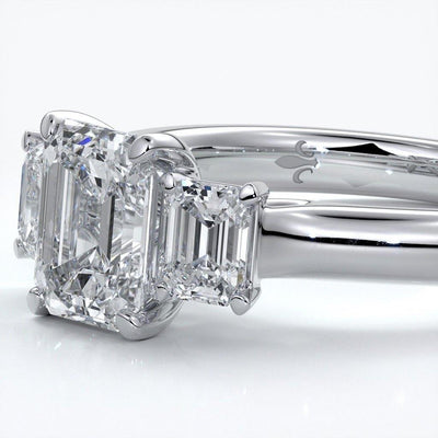 Emerald trilogy 1ct centre
